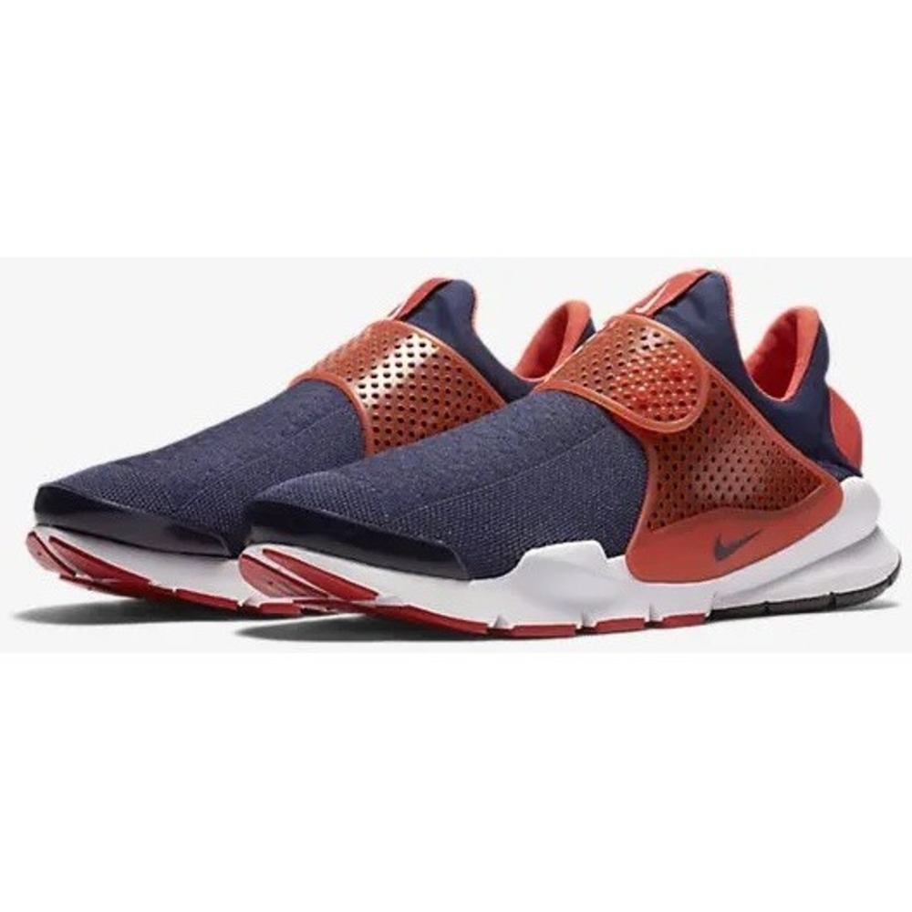 Nike Sock Dart Sz 7Y in Navy/Max Orange‎ Athletic Running Sneakers 904276-402